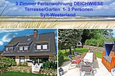 Foto 4 Ferienwohnung Ostfriesland Sylt 3-Zimmer Ferienwohnung DEICHWIESE mit Garten auf Sylt - Westerland (Objekt 94042) buchen