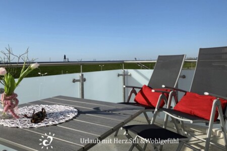 Foto 1 Ferienwohnung Ostfriesland Zwischen Elbe und Weser Penthouse de Ool Blick auf das Wattenmeer (Objekt 101127) buchen