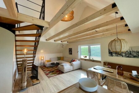 Foto 1 Ferienwohnung Ostfriesland Nordfriesland Deichkoje 12 Deck 2 - Traum Ferienwohnung mit Eiderblick und Sauna direkt am Deich Nordsee (Objekt 102649) buchen