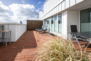 Exklusives Penthouse am Südstrand mit Dachterrasse & Meerblick | Wohnung 37