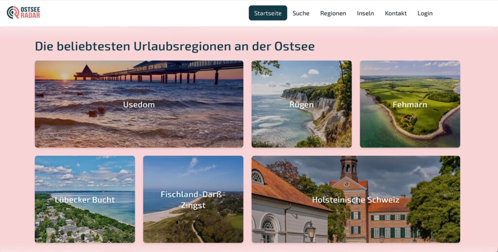 Ostsee Radar Auswahl Regionen